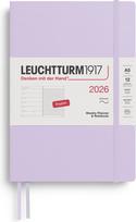 Leuchtturm 1917 Savaitinis planuoklis su linijiniu užrašų knygele minkštais viršeliais Leuchtturm 1917 2026 EN A5, alyvinis