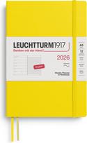 Leuchtturm 1917 Savaitinis planuoklis su linijiniu užrašų knygele minkštais viršeliais Leuchtturm 1917 2026 EN A5, citrininis