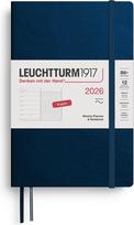 Leuchtturm 1917 Savaitinis planuoklis su linijiniu užrašų knygele minkštais viršeliais Leuchtturm 1917 2026 EN B6+, tamsiai turkio spalvos