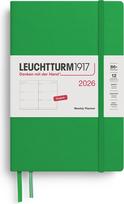 Leuchtturm 1917 Savaitinis planuoklis Leuchtturm 1917 2026 EN B6+, kietu viršeliu, šviesiai žalias