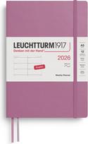 Leuchtturm 1917 Savaitinis planuoklis Leuchtturm 1917 2026 EN A5, minkštais viršeliais, purvinai rožinis