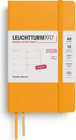 Leuchtturm 1917 Savaitinis planuoklis Leuchtturm 1917 2026 EN A6, minkštais viršeliais, oranžinis