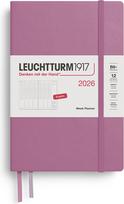 Leuchtturm 1917 Savaitinis planuoklis Leuchtturm 1917 2026 EN B6+, kietu viršeliu, purvinai rožinis