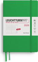 Leuchtturm 1917 Savaitinis planuoklis Leuchtturm 1917 2026 EN B6+, kietu viršeliu, šviesiai žalias