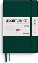 Leuchtturm 1917 Savaitinis planuoklis Leuchtturm 1917 2026 EN B6+, kietu viršeliu, miško žalias