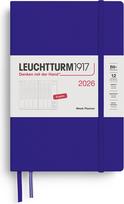 Leuchtturm 1917 Savaitinis planuoklis Leuchtturm 1917 2026 EN B6+, kietu viršeliu, tamsiai mėlynas