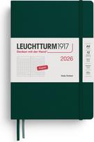 Leuchtturm 1917 Dienotvarkės planuoklis Leuchtturm 1917 2026 EN A5, kietu viršeliu, taškuotas, miško žalias