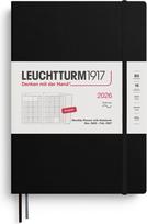 Leuchtturm 1917 Mėnesinis planuoklis su užrašų knygele minkštais viršeliais Leuchtturm 1917 2025/2027 16 mėn. EN B5, juodas