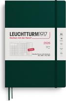 Leuchtturm 1917 Mėnesinis planuoklis su užrašų knygele minkštais viršeliais Leuchtturm 1917 2025/2027 16 mėn. EN B5, miško žalia