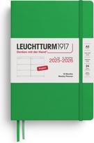 Leuchtturm 1917 Savaitinis planuoklis Leuchtturm 1917 2025/2026 18M EN A5, kietu viršeliu, šviesiai žalias