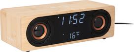 Karlsson Žadintuvas su belaidžiu įkrovikliu ir „Bluetooth“ garsiakalbiu Classic BT Speaker Radio, šviesus