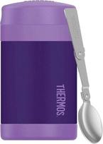 Thermos Termosas pietums vaikams su sulankstomu šaukštu FUNtainer, 470 ml, violetinis, 2 dalių
