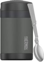 Thermos Termosas pietums vaikams su sulankstomu šaukštu FUNtainer, 470 ml, juodas, 2 dalių