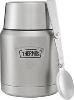 Thermos Pietų termosas Icon su sulankstomu šaukštu, 470 ml, sidabrinis, 2 dalių