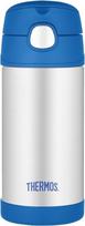 Thermos Termo buteliukas su šiaudeliu FUNtainer, 355 ml, sidabrinės-mėlynos spalvos