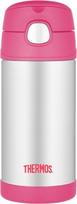 Thermos Termo buteliukas su šiaudeliu FUNtainer, 355 ml, sidabrinės-rožinės spalvos