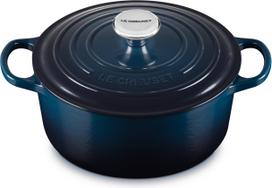 Le Creuset Troškintuvas Signature, 24 cm, tamsiai mėlynas