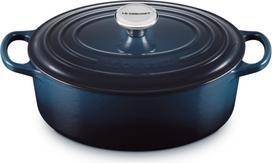 Le Creuset Brytfanna Signature ovali, 27 cm, tamsiai mėlyna