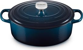 Le Creuset Brytfanna Signature ovali, 29 cm, tamsiai mėlyna