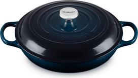 Le Creuset Puodas Gourmet Signature žemas, 30 cm, tamsiai mėlynas