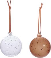 OYOY Kalėdiniai burbulai Natale, 7 cm, skaidrūs ir rudi, 2 vnt.