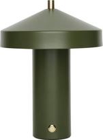 OYOY Stalinė belaidė lempa Hatto LED, 24,5 cm, alyvuogių spalvos