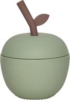 OYOY Puodelis su šiaudeliu Apple 250 ml, žalias