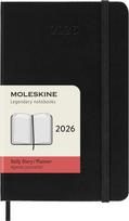Moleskine Moleskine 2026 12M P dienos kalendorius, kietu viršeliu, juodas