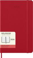 Moleskine Dienotvarkės kalendorius Moleskine 2026 12M L, kietu viršeliu, raudonas