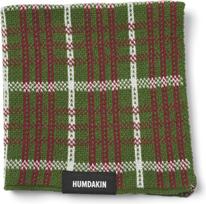 Humdakin Humdakin 93 Knitted Christmas indų šluostė, languota, 28 x 28 cm, žalia