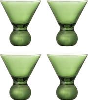 Bloomingville Kokteilių taurės Corliss, 165 ml, žalios, 4 vnt.