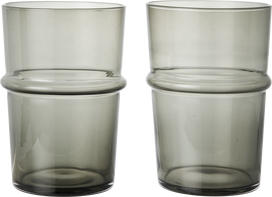 Ferm Living Stiklinės Boya Tall, 450 ml, dūminės, 2 vnt.