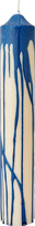 Ferm Living Žvakė Dryp Pillar, 30 cm, mėlyna