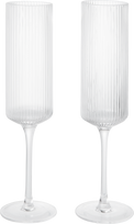 Ferm Living Šampano taurės Ripple Flutes, skaidrios, 2 vnt.