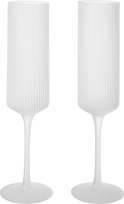 Ferm Living Šampano taurės Ripple Flutes, matinės, 2 vnt.