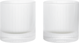 Ferm Living Stiklinės Ripple Tumbler 250 ml, skaidrios, 2 vnt.