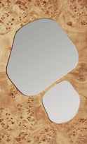 Ferm Living Sieninis veidrodis Folia, 82 cm, smėlio spalvos