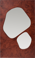 Ferm Living Veidrodis sieninis Folia, 82 cm, rudas