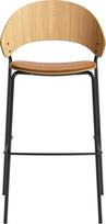 Please Wait To Be Seated Baro taburetė Dosina, apmušta sėdynė, 65 cm, šviesus ąžuolas