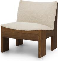 New Works Fotelis Tenon Drake kreminis, rūkytas ąžuolas
