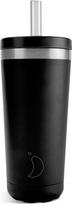 Chilly's Bottles Terminis puodelis Original su šiaudeliu, 500 ml, juodas