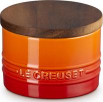 Le Creuset Virtuvinis indelis Le Creuset su mediniu dangteliu, 200 ml, liepsnos oranžinės spalvos