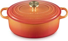 Le Creuset Troškinimo indas Flamme Dorée ovalus, 29 cm, liepsnojanti oranžinė