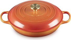 Le Creuset Puodas Flamme Dorée Gourmet, 30 cm, liepsnojanti oranžinė