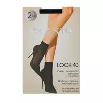 Moteriškos kojinaitės INCANTO LOOK 40 DEN, vienas dydis, spalva NERO, 2 poros