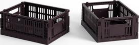 Hay Dėžės Hay Colour Crate Mini, bordo, 2 vnt.