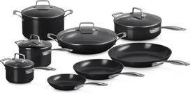Le Creuset Puodų ir keptuvių rinkinys Le Creuset, aliumininis, nepridegantis, juodas, 8 dalių