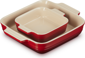 Le Creuset Kepimo formos Le Creuset kvadratinės, 14 + 23 cm, vyšninės, 2 vnt.