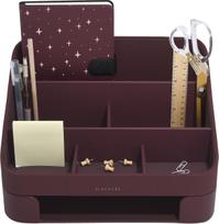 Stackers Stalo organizatorius Stackers su skyriumi laiškams ir dokumentams, 25 x 33 cm, bordo, 2 dalių