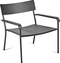 Serax Lauko kėdė August Lounge, su porankiais, 70 cm, juoda